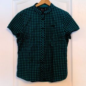 Fred Perry Women's button down gingham shirt (S: 8)
